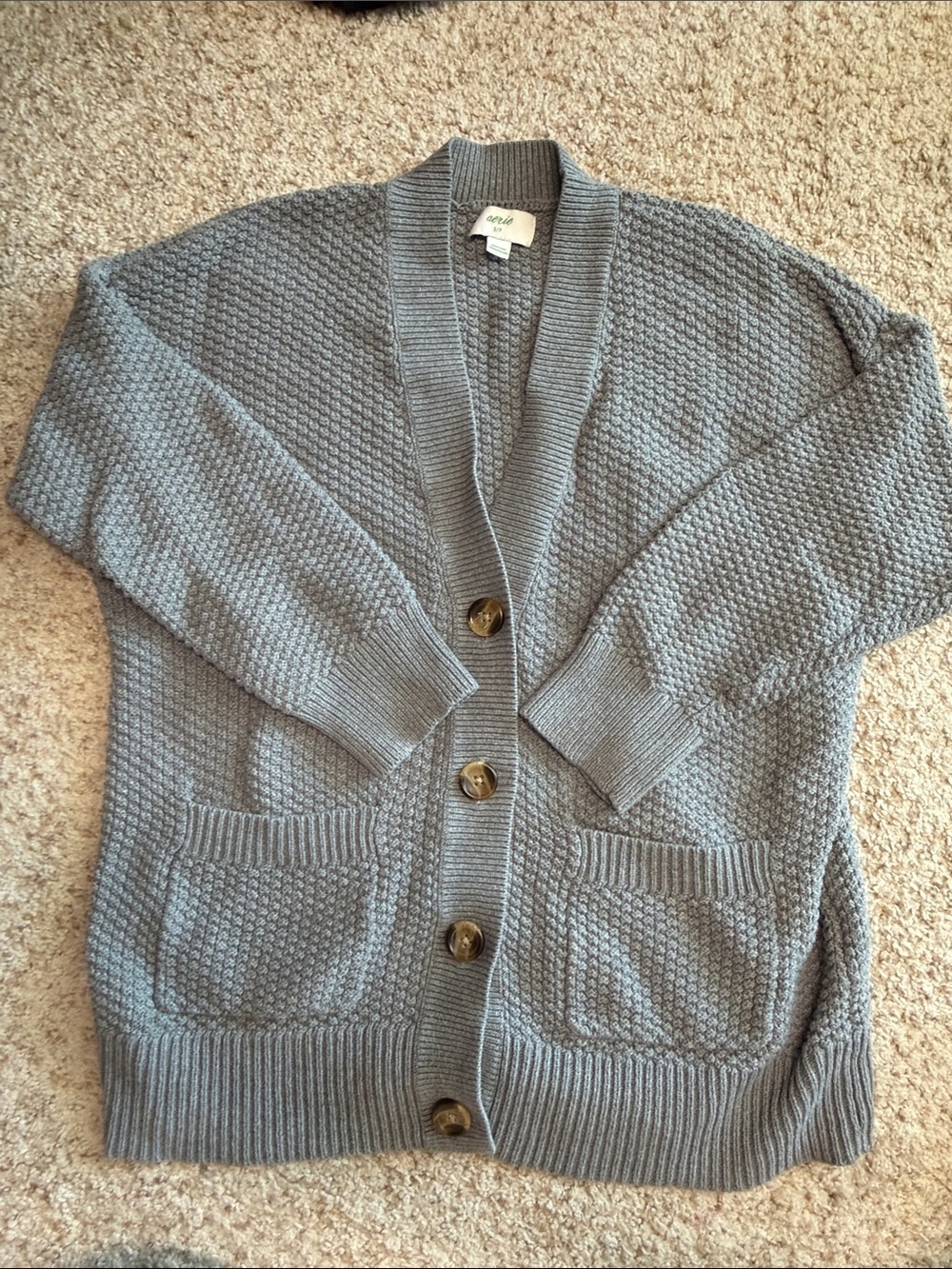 Aerie Grey Cardigan Small - Picture 2 of 7